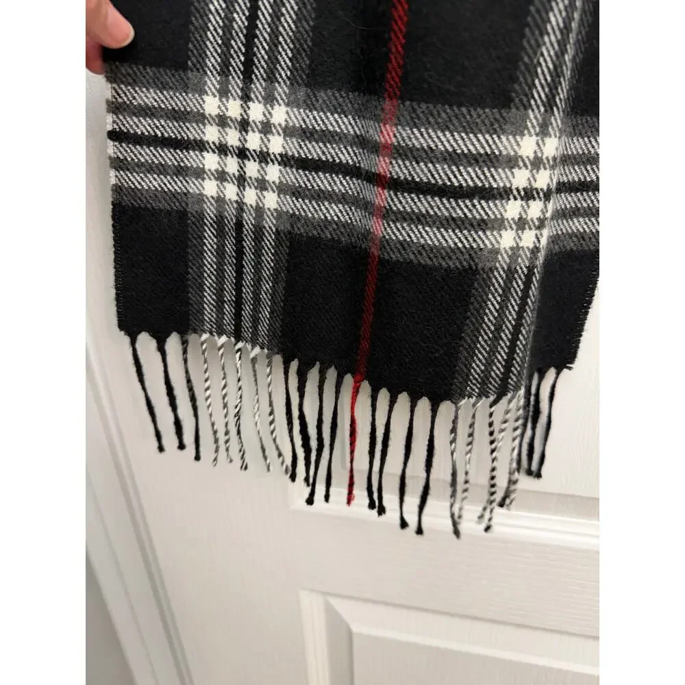 VERAAS Plaid Fringe Scarf